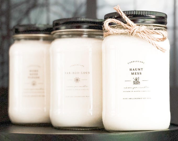Hocus Pocus Scent, Hand Poured Candle, Soy Candle, Farmhouse Candle, White Candle, Scented Candle