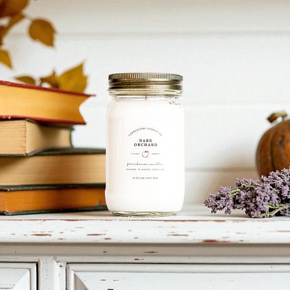 Dark Orchard Scented Soy Candle