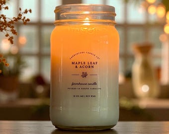 Ambered Vanille 100% Soy Candle And Melts: Cottagecore Farmhouse Mason Jar