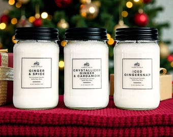 December Top-Selling Scents: Farmhouse 8 oz, 16 oz Mason Jar 100% Soy Candles