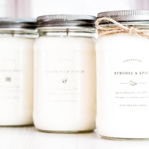 Green Leaves Scented Soy Candle: Hand Poured Farmhouse Candle