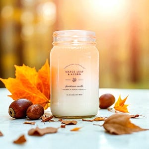 Honey Scent: Farmhouse Mason Jar 100% Soy Candle