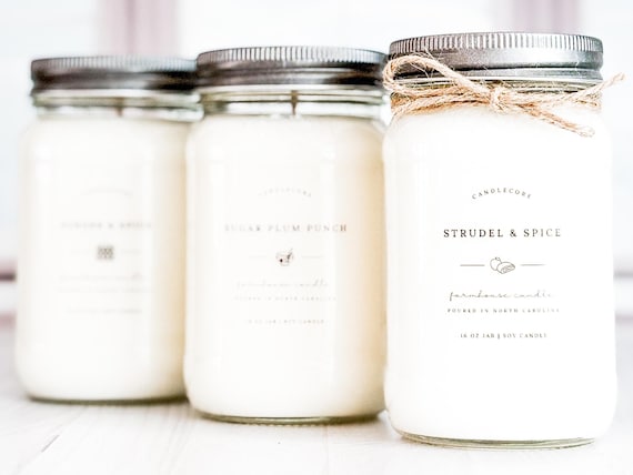 Blooming Tulips Scented Soy Candle: Hand Poured Farmhouse Mason Jar Candle