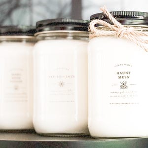 Witching Hour Scent, Hand Poured Candle, Soy Candle, Farmhouse Candle, White Candle, Scented Candle