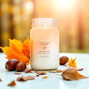 Amber Scent: Farmhouse Mason Jar 100% Soy Candle