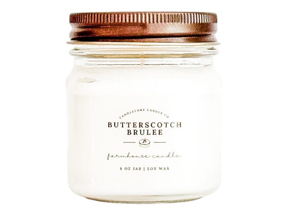 Butterscotch Brulee Scented Soy Candle