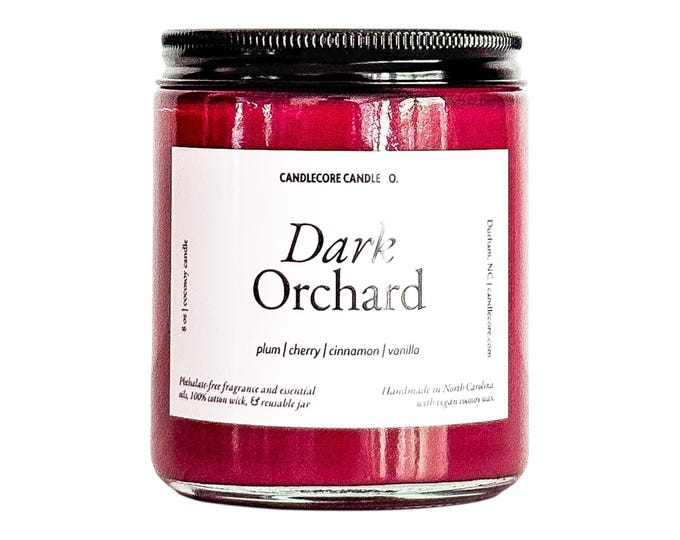 Dark Orchard Scent, Hand Poured Cocosoy Candle