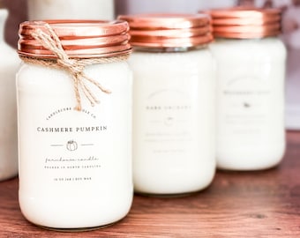 Cozy Season Vibes Scents, Hand Poured Candle, Soy Candle, Farmhouse Candle, White Candle, Scented Candle
