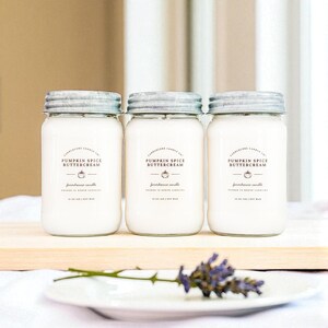 Lavender Scent: Farmhouse Mason Jar 100% Soy Candle