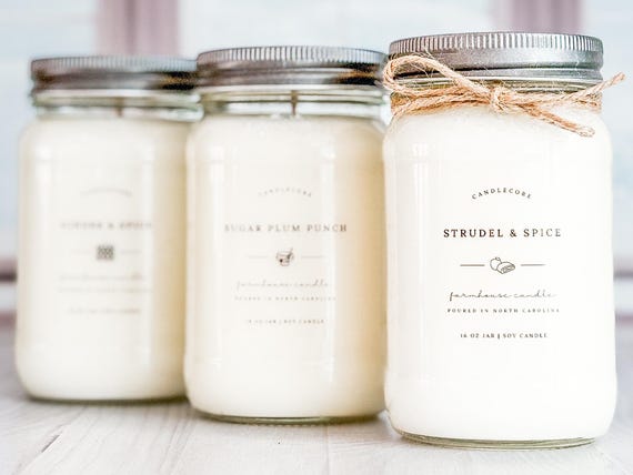 Green Tea & Lemongrass Scented Soy Candle