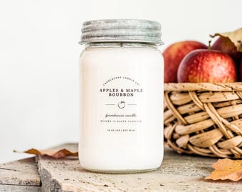 Hot Apple Pie 100% Soy Candle And Melts: Cottagecore Farmhouse Mason Jar