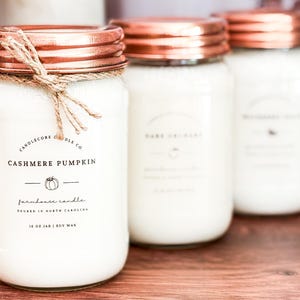 Fallen Leaves Scented Soy Candle: Hand Poured Farmhouse Candle