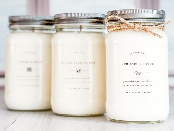 Ambered Vanille Scented Soy Candle