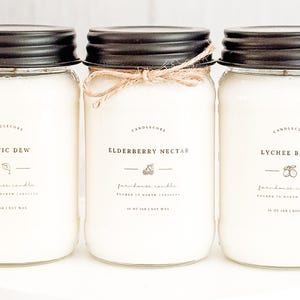 Herb Garden Scent, Hand Poured Candle, Soy Candle, Farmhouse Candle, White Candle, Scented Candle