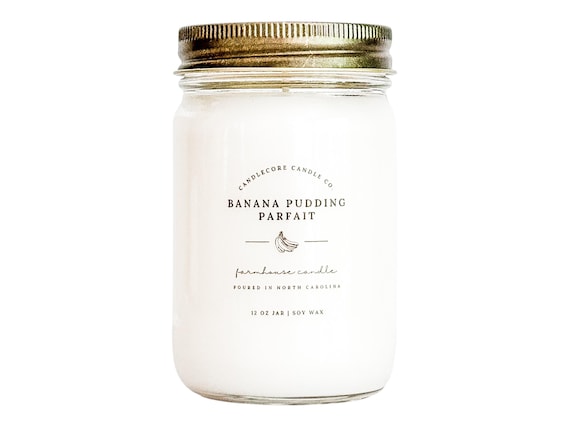 Banana Pudding Parfait Scented Soy Candle