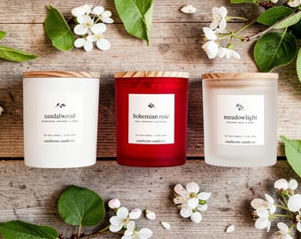 100% Soy Candles: Choose Your Scent C/D/E