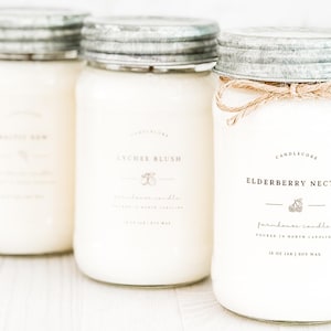 Relaxation Scent, Hand Poured Candle, Soy Candle, Farmhouse Candle, White Candle, Scented Candle