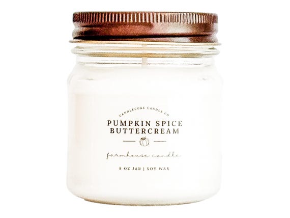 Pumpkin Spice Buttercream Scented Soy Candle