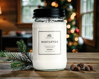 Gingerbread House Scent: Farmhouse 8 oz, 16 oz Mason Jar 100% Soy Candles