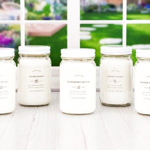 Lavender Scent, Hand Poured Candle, Soy Candle, Farmhouse Candle, White Candle, Scented Candle