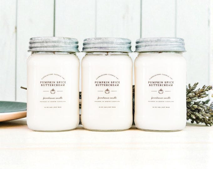 Cinnamon & Vanilla Scented Soy Candle
