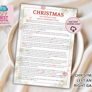 Christmas Left Right Game, Right Left Christmas Game, Christmas Pass the Gift Game, Christmas Exchange Game, Christmas Party Game, christmas
