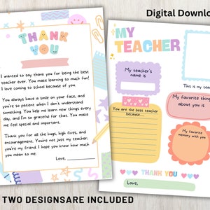 Teacher Appreciation Gift, Printable Teacher Appreciation Week Gift, Thank You Teacher, School Kids Gift, Thank You Teacher Gift, teacher