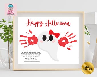 Halloween Handprint Bundle, Halloween Printable Handprint Craft for Kids, Fall Handprint Art, Preschool Daycare Activity, Halloween Craft
