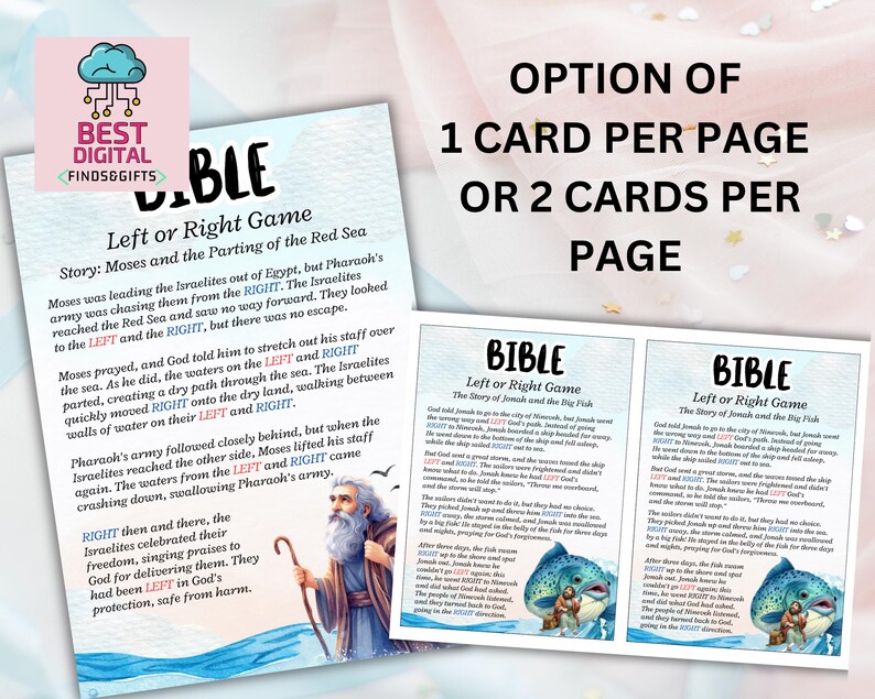 Bible Games, Left or Right Bible Game, Womens Ministry Games, Bible ...