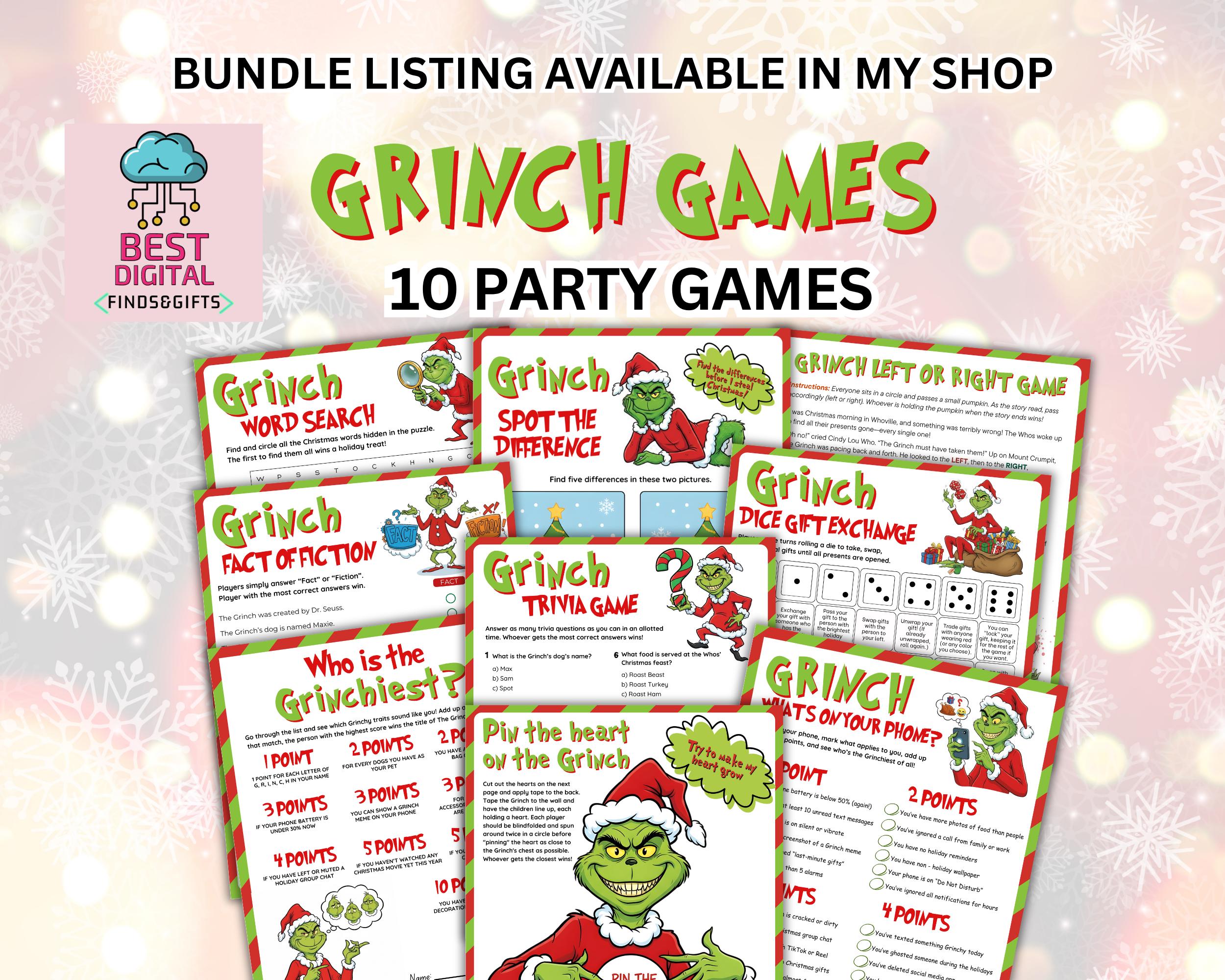 Christmas Game Bundle | Printable Christmas Games for Kids and Adults ...