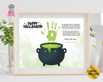 Halloween Handprint Bundle, Halloween Printable Handprint Craft for Kids, Fall Handprint Art, Preschool Daycare Activity, Halloween Craft