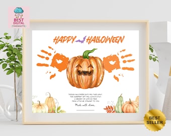 Halloween Handprint Bundle, Halloween Printable Handprint Craft for Kids, Fall Handprint Art, Preschool Daycare Activity, Halloween Craft