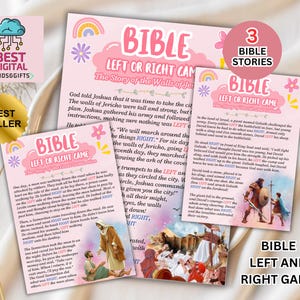 Bible Games, Left or Right Bible Game, Womens Ministry Games, Bible Games Printable, Bible Games for Kids, Bible Games for Adults
