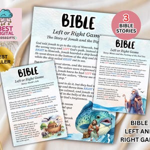 Bible Games, Left or Right Bible Game, Womens Ministry Games, Bible Games Printable, Bible Games for Kids, Bible Games for Adults