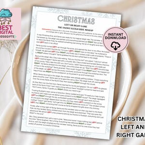 Christmas Left Right Game, Right Left Christmas Game, Christmas Pass the Gift Game, Christmas Exchange Game, Christmas Party Game, christmas