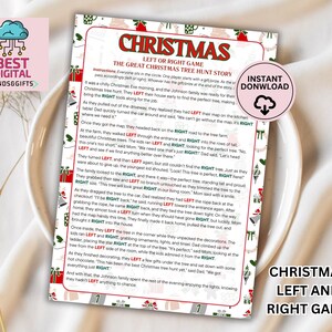 Christmas Left Right Game, Right Left Christmas Game, Christmas Pass the Gift Game, Christmas Exchange Game, Christmas Party Game, christmas
