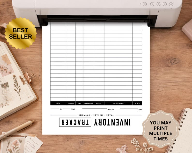 Inventory Tracker Printable | Stock Inventory Organizer | Inventory Management | Inventory Log List Order Tracker Inventory Log tracker image 7