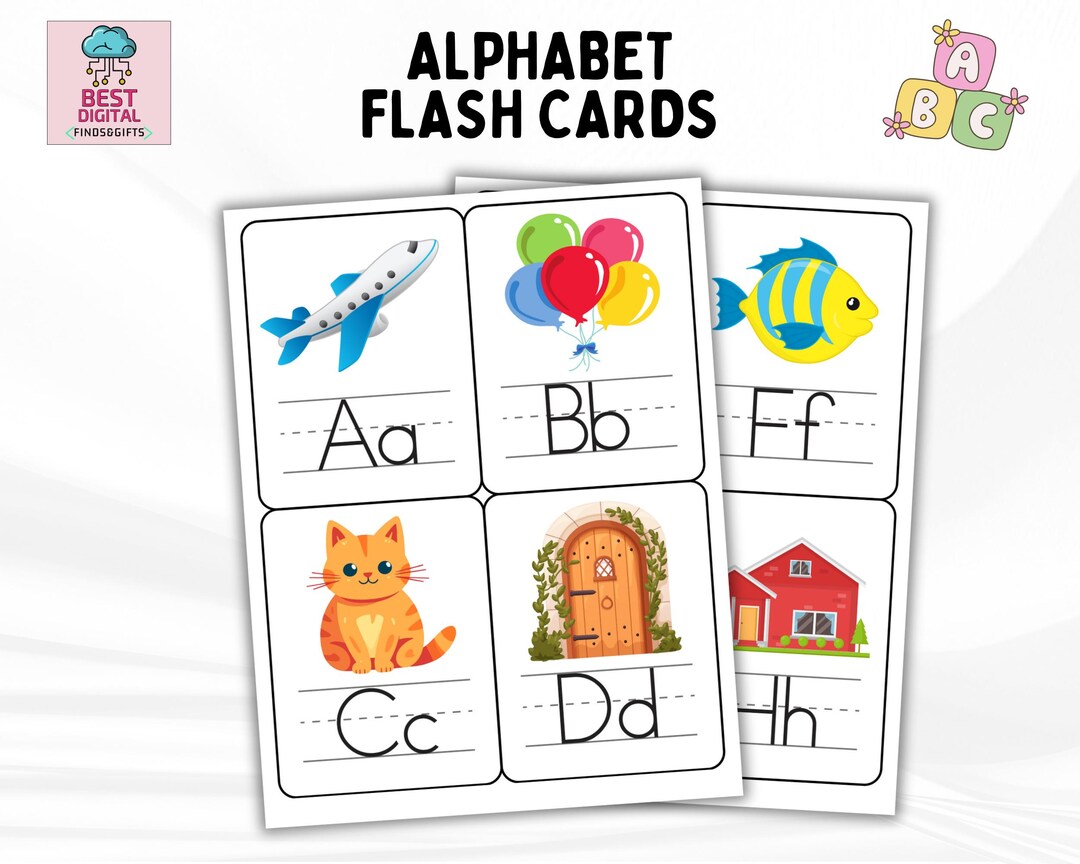 Alphabet Flash Cards, ABC Flashcards, Preschool Curriculum, Toddler ...
