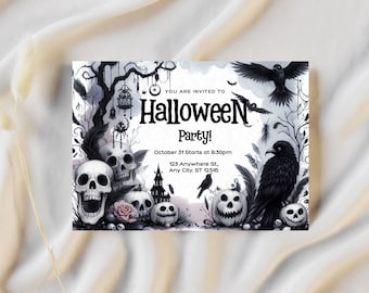 Halloween Party Invitation, Halloween Invite, Halloween Party Invite, Halloween Costume Party Invite, Happy Halloween, Scary invitation
