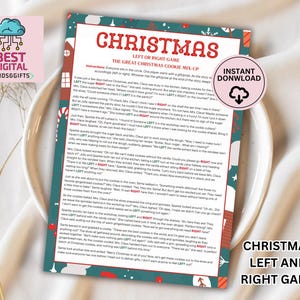 Christmas Left Right Game, Right Left Christmas Game, Christmas Pass the Gift Game, Christmas Exchange Game, Christmas Party Game, christmas