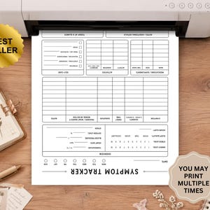 Symptom Tracker Printable | Health Journal Template | Wellness Planner PDF | Medical Log Sheet | Self Care Tracker Medical symptom tracker image 7
