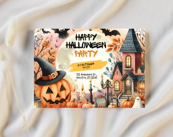 Halloween Party Invitation, Halloween Invite, Halloween Party Invite, Halloween Costume Party Invite, Happy Halloween, Scary invitation