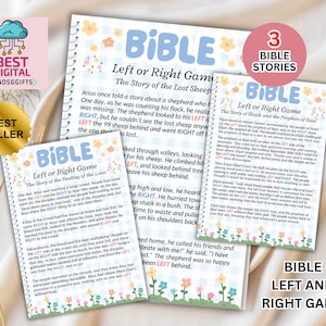 Bible Games, Left or Right Bible Game, Womens Ministry Games, Bible Games Printable, Bible Games for Kids, Bible Games for Adults