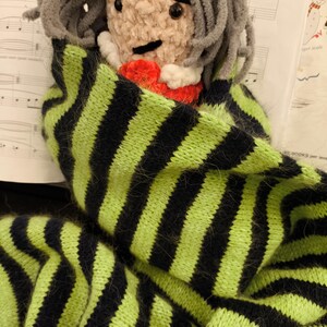Handknit striped scarf