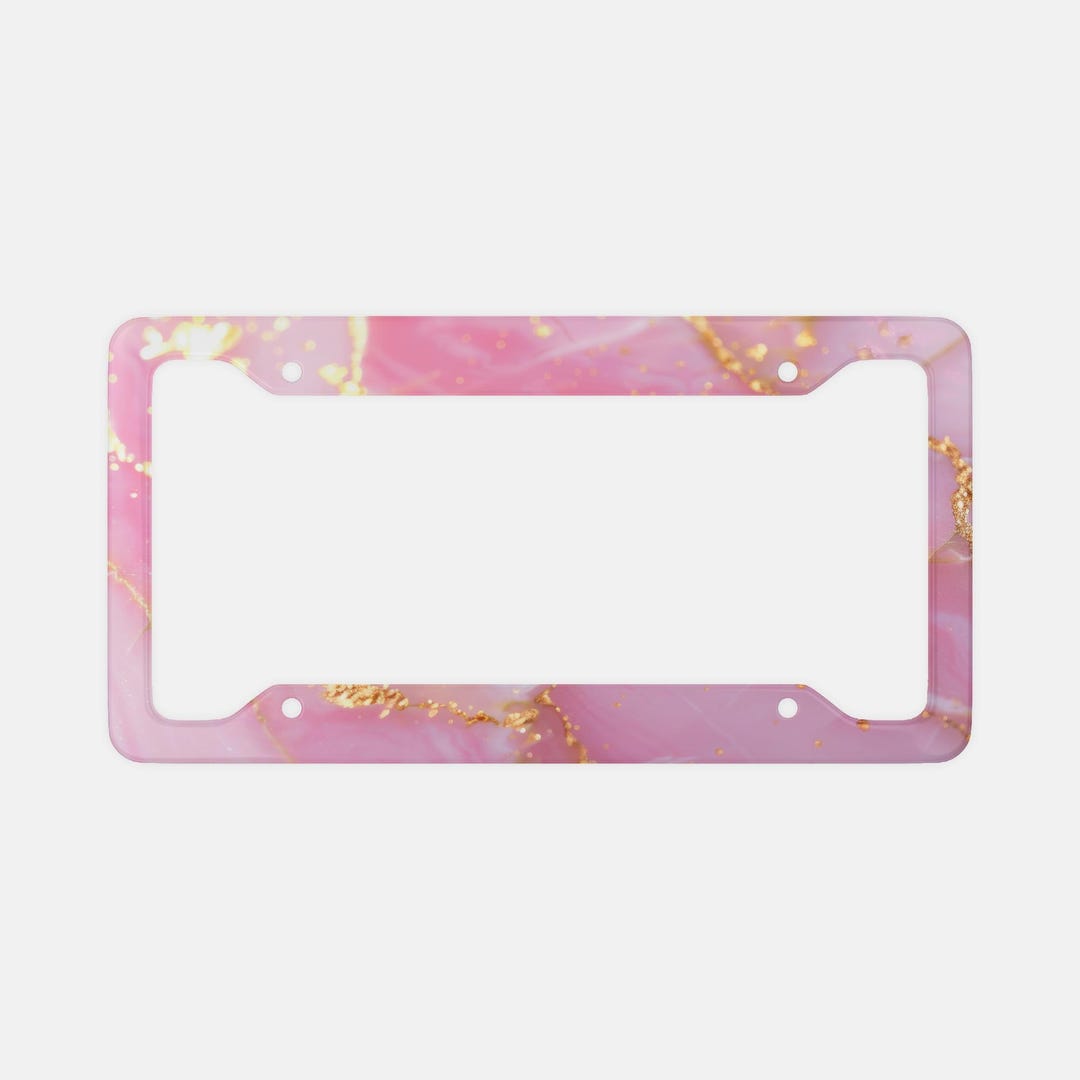 Inspiring Pink Glitter License Plate Frames Pictures
