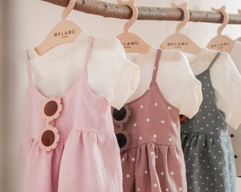 natural linen girls dress