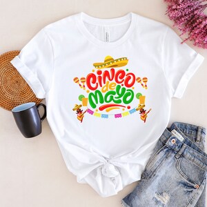 Cinco De Mayo sombrero-shirt, Mexicaans Fiesta-shirt, T-shirt uniseks, grappige feesttop, Cinco De Mayo-kleding