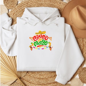 Cinco De Mayo Sombrero Hoodie, Mexican Fiesta Shirt, Unisex Hoodie, Funny Party Top, Cinco De Mayo Apparel