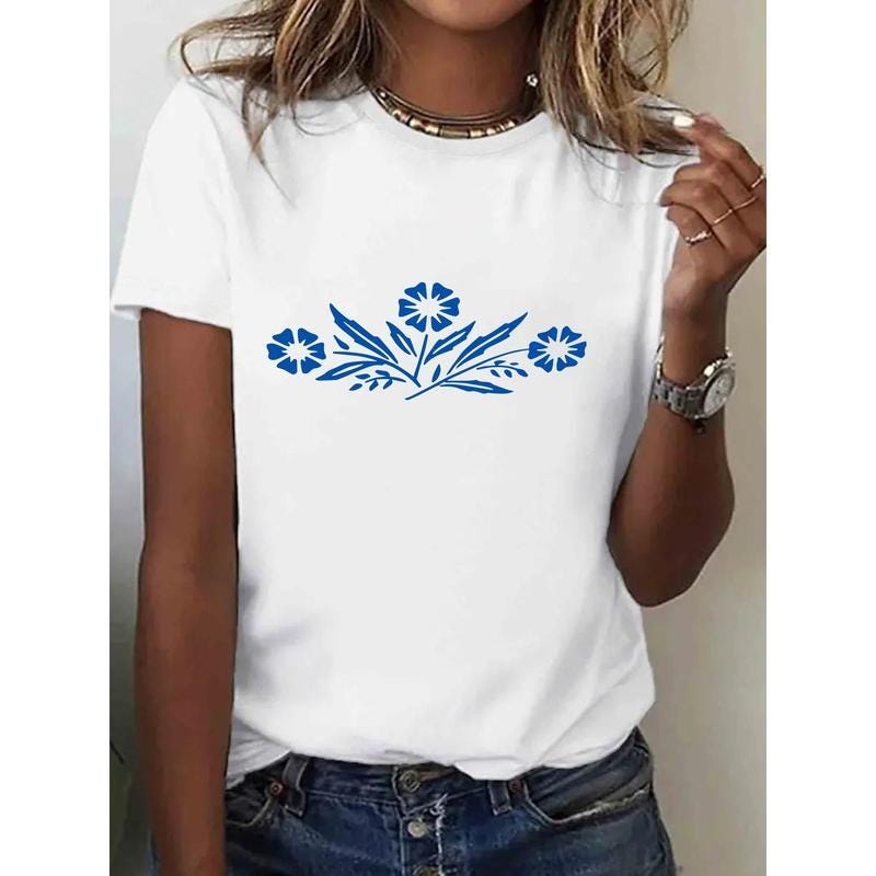 Cotton Sweatshirt - Cornflower Blue Stripe