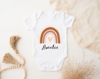 Baby Body, personalisierbar, Name, Baby Kleidung, Geschenk Baby, Regenbogen, Schwangerschaft, Geburt, Babygeschenk, Junge, Mädchen, unisex